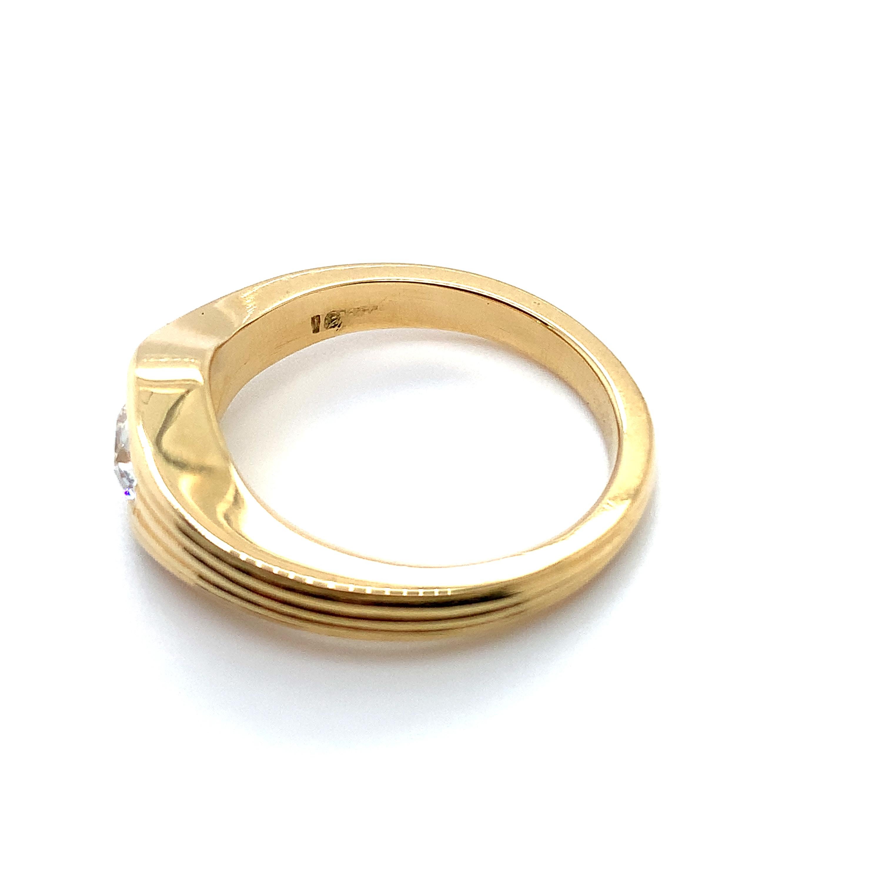 Anillo de compromiso art déco solitario diamante talla antigua oro amarillo 18k en Nuevo estado para la venta en London, GB