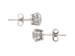Old cut diamond stud earring, circa 1920.