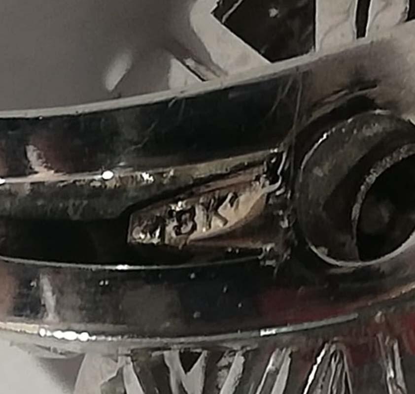 Women's Old - Cut Diamonds, 18 Karat White Gold Ring.
