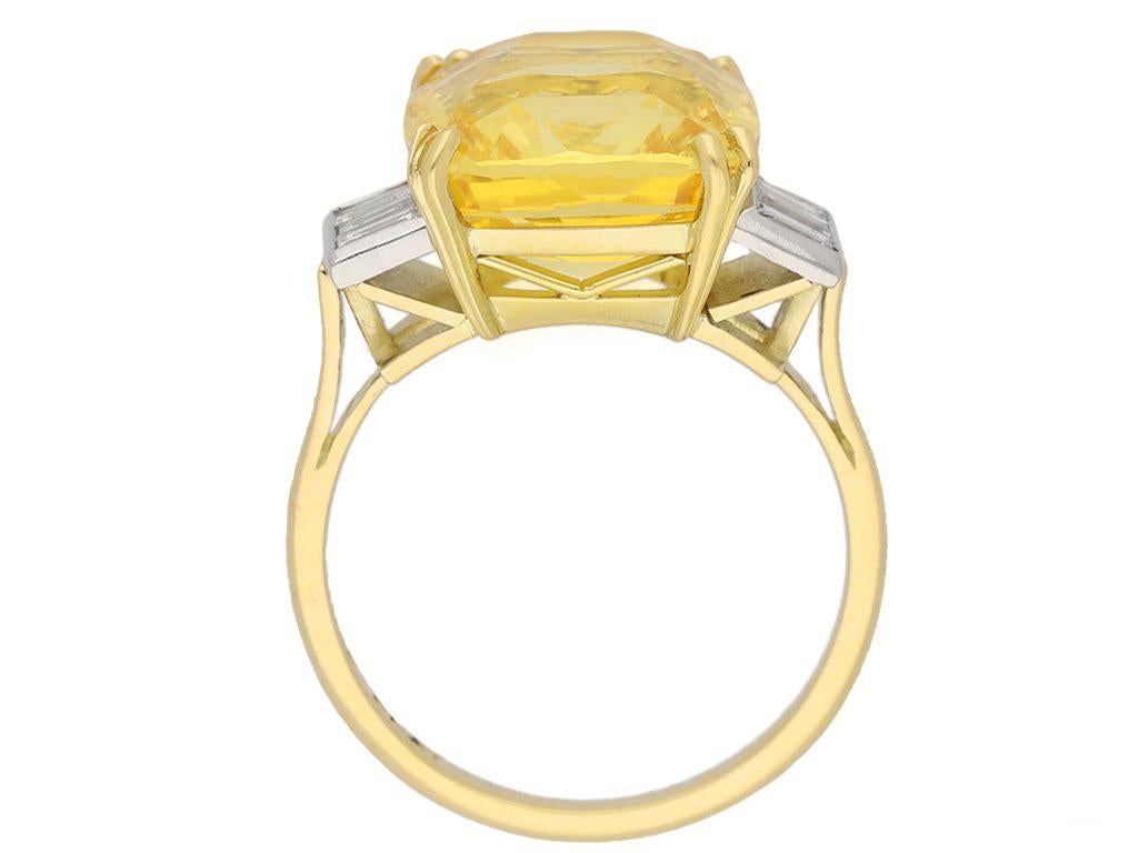 antique yellow sapphire engagement rings