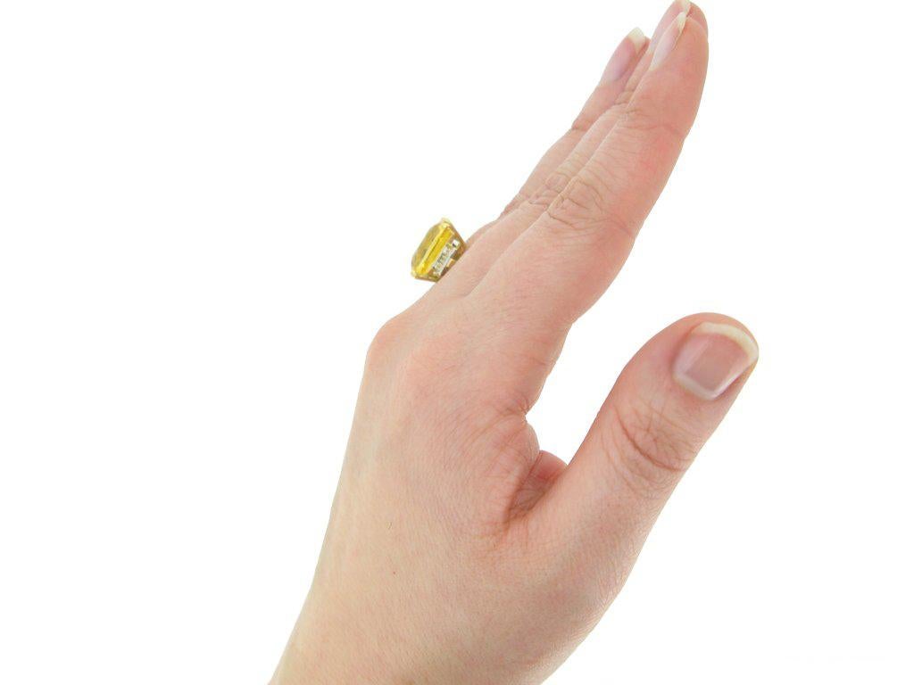 vintage yellow sapphire engagement rings
