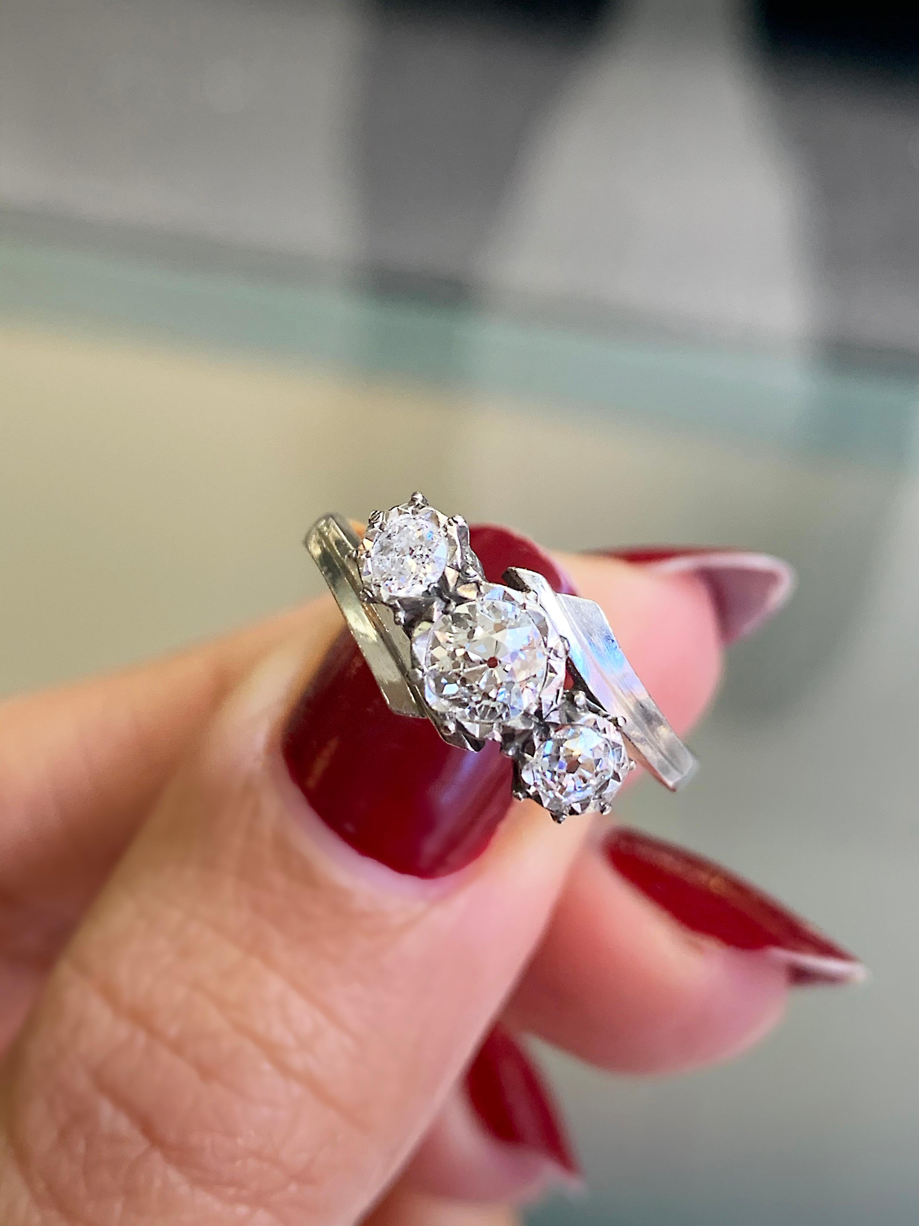platinum twist engagement ring