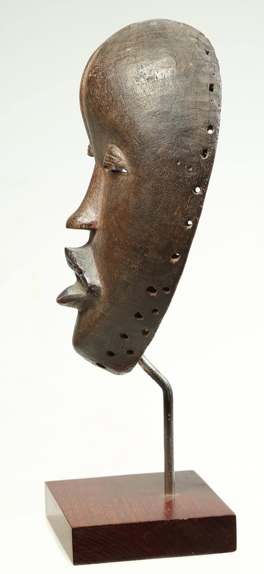 Tribal Old Dan Singing or Speaking Face Mask Ivory Coast Cote D'ivoire West Africa
