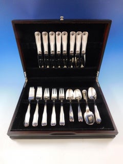 Old Danish by Georg Jensen Sterling Silver Flatware Set 8 Service 40 Pcs Dinner