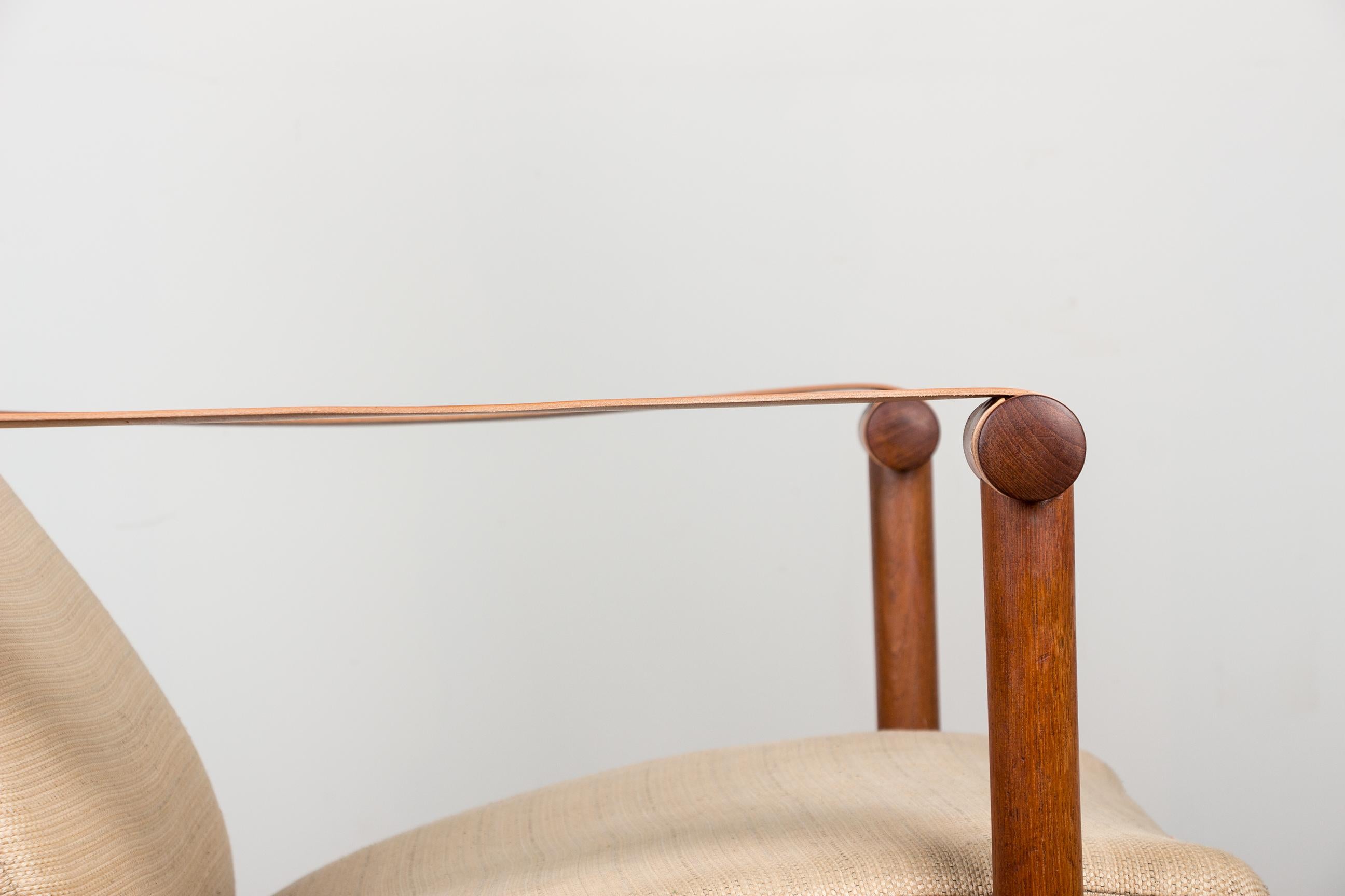 Old Danish Teak Lounge Chair, Jules Leleu Private Collection, 1950s 5