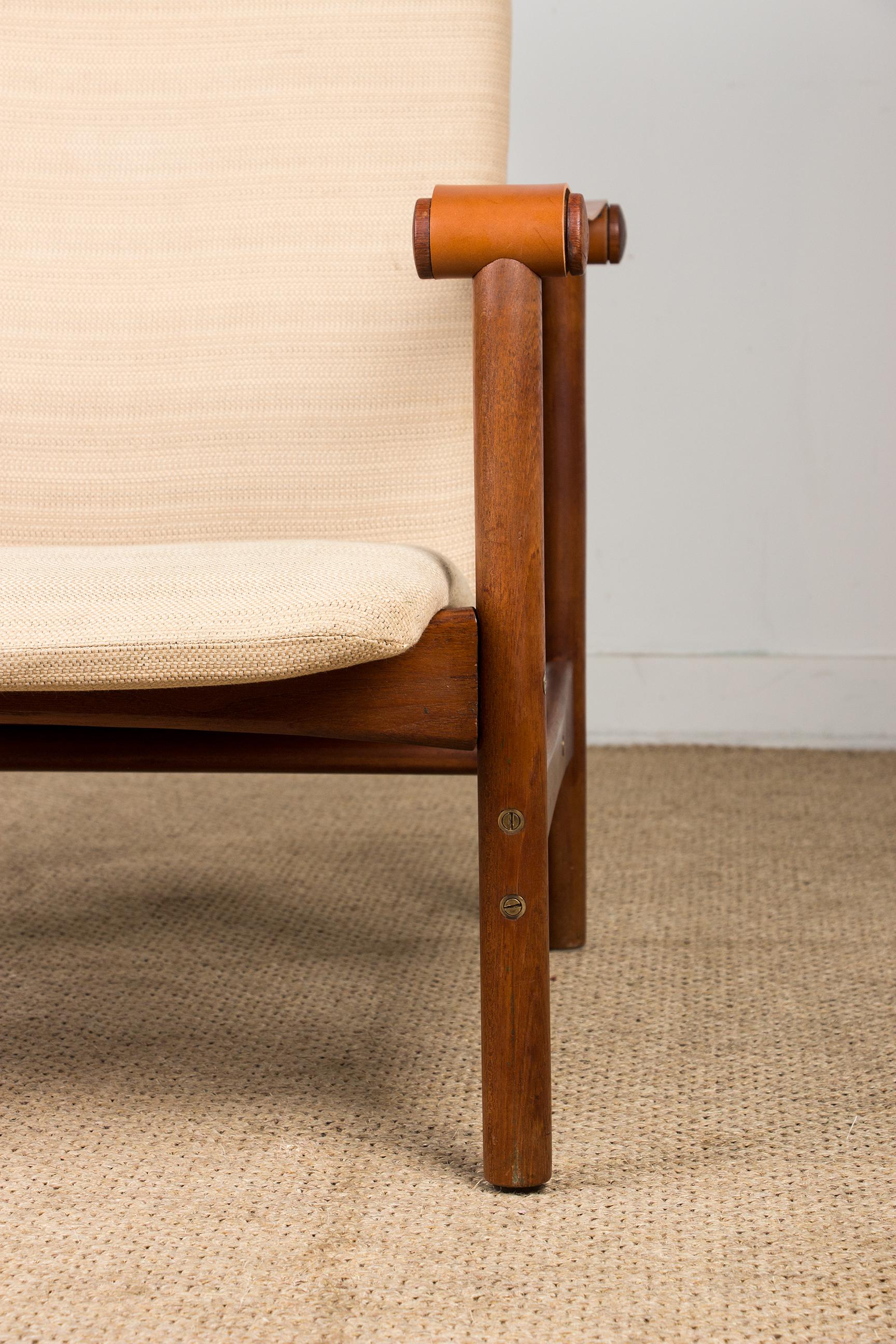 Scandinavian Modern Old Danish Teak Lounge Chair, Jules Leleu Private Collection, 1950s