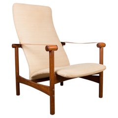 Old Danish Teak Lounge Chair, Jules Leleu Private Collection, 1950s