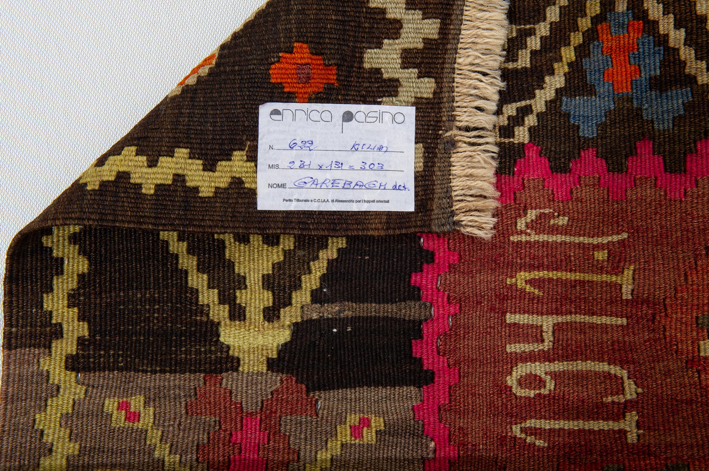 Other Old Dated Caucasian Kilim Karabagh with Shades For Sale