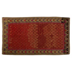 Old Dated Caucasian Kilim Karabagh with Shades