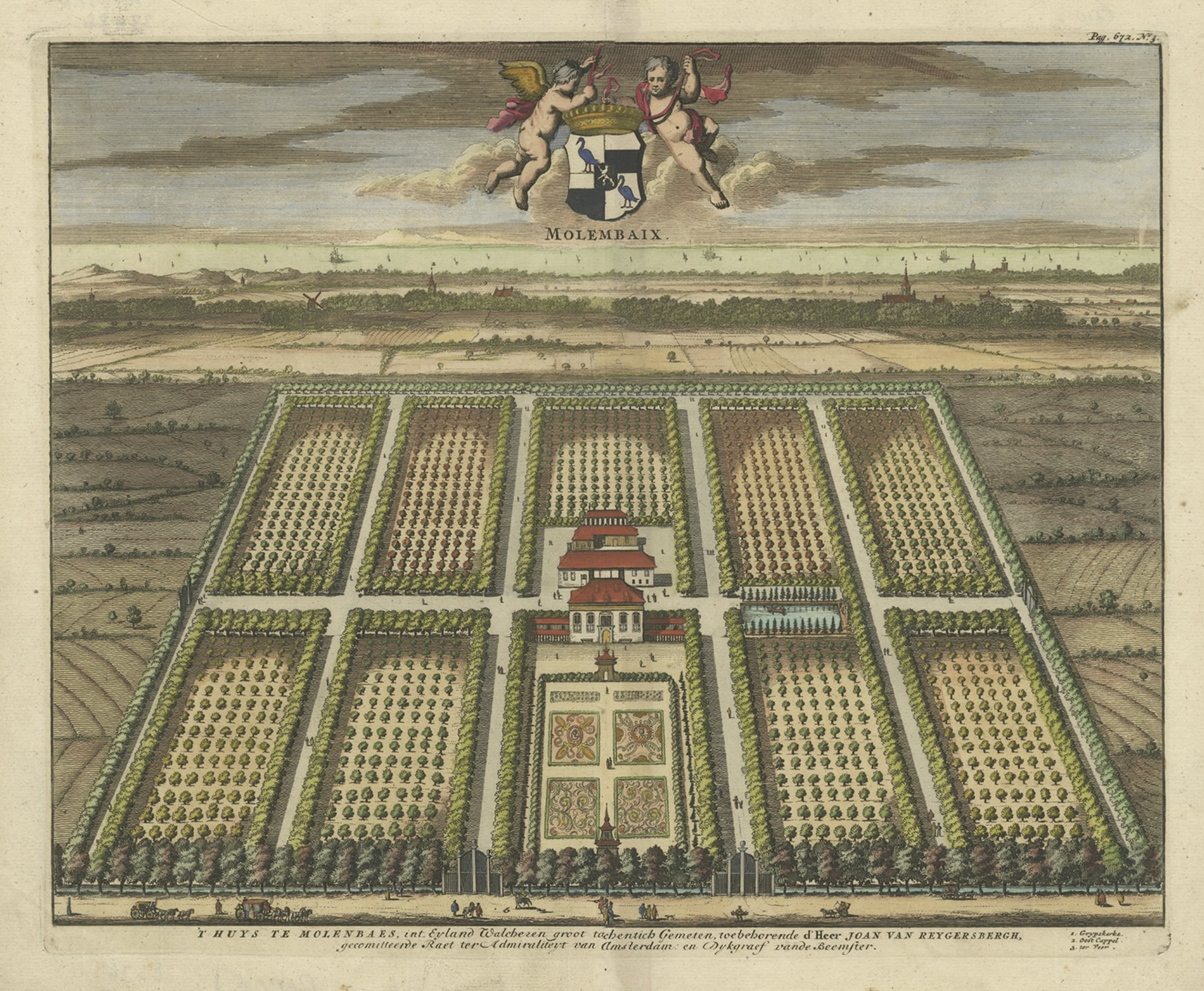 Antiker Druck des Molembaix-Nachlasses von Smallegange, 1696 im Angebot