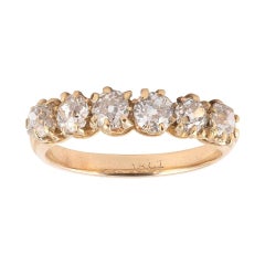 Old Diamond Half Hoop Ring