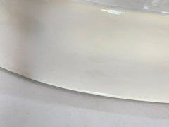 Old Dish Large from the DIGOIN-SARREGUEMINES factory, White Enameled Faience