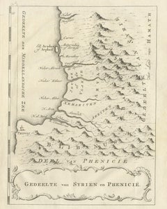 Old Dutch Map of Part of Syria and Phoenicia, 1773