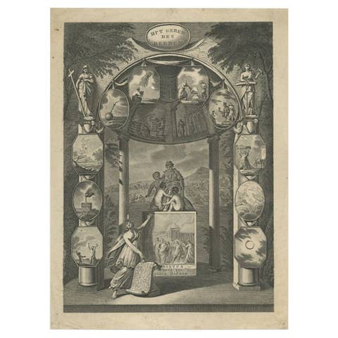 Old Dutch Religion Frontispiece Depicting Christus Teaching How to Pray, c.1880