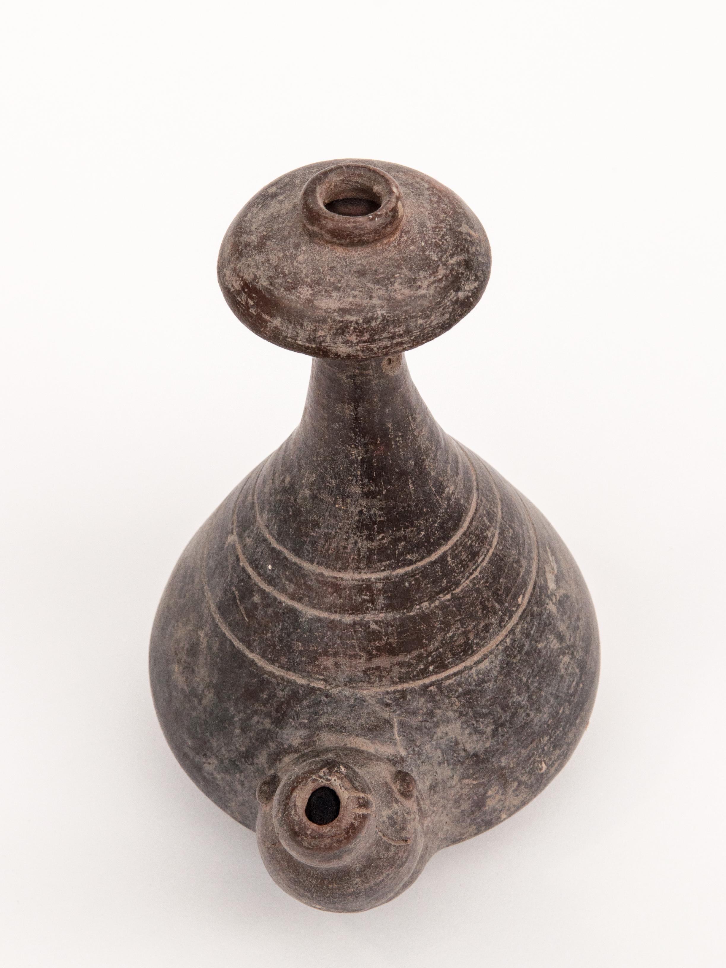 Indonesian Old Earthenware Kendi, Majapahit Style, North or East Java, Late 19th Century