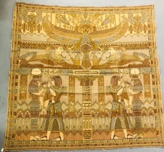 Old Egyptian Silk Panel Tapestry, Circa 1890