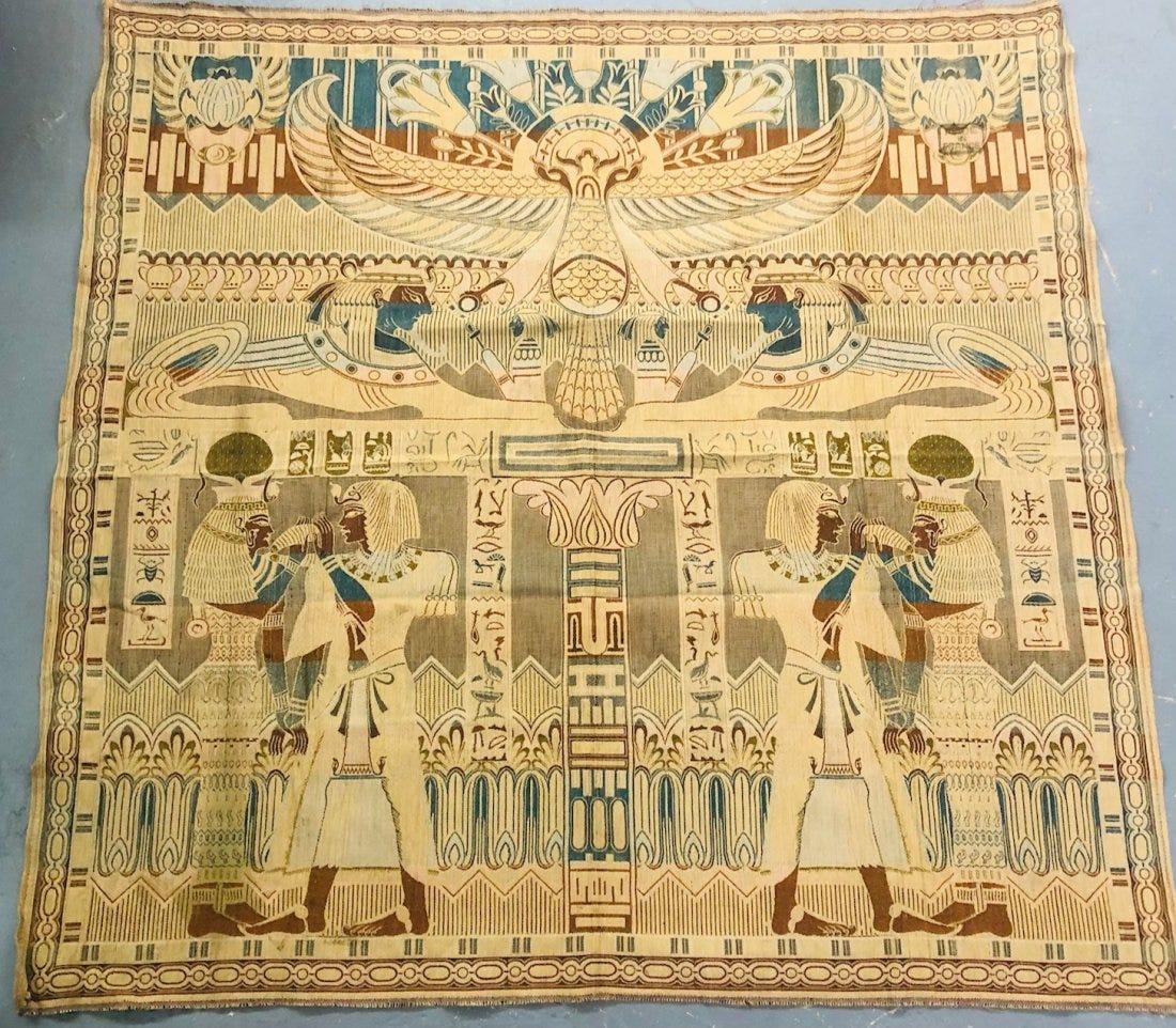 Old Egyptian Silk Panel Tapestry, Circa 1890 5