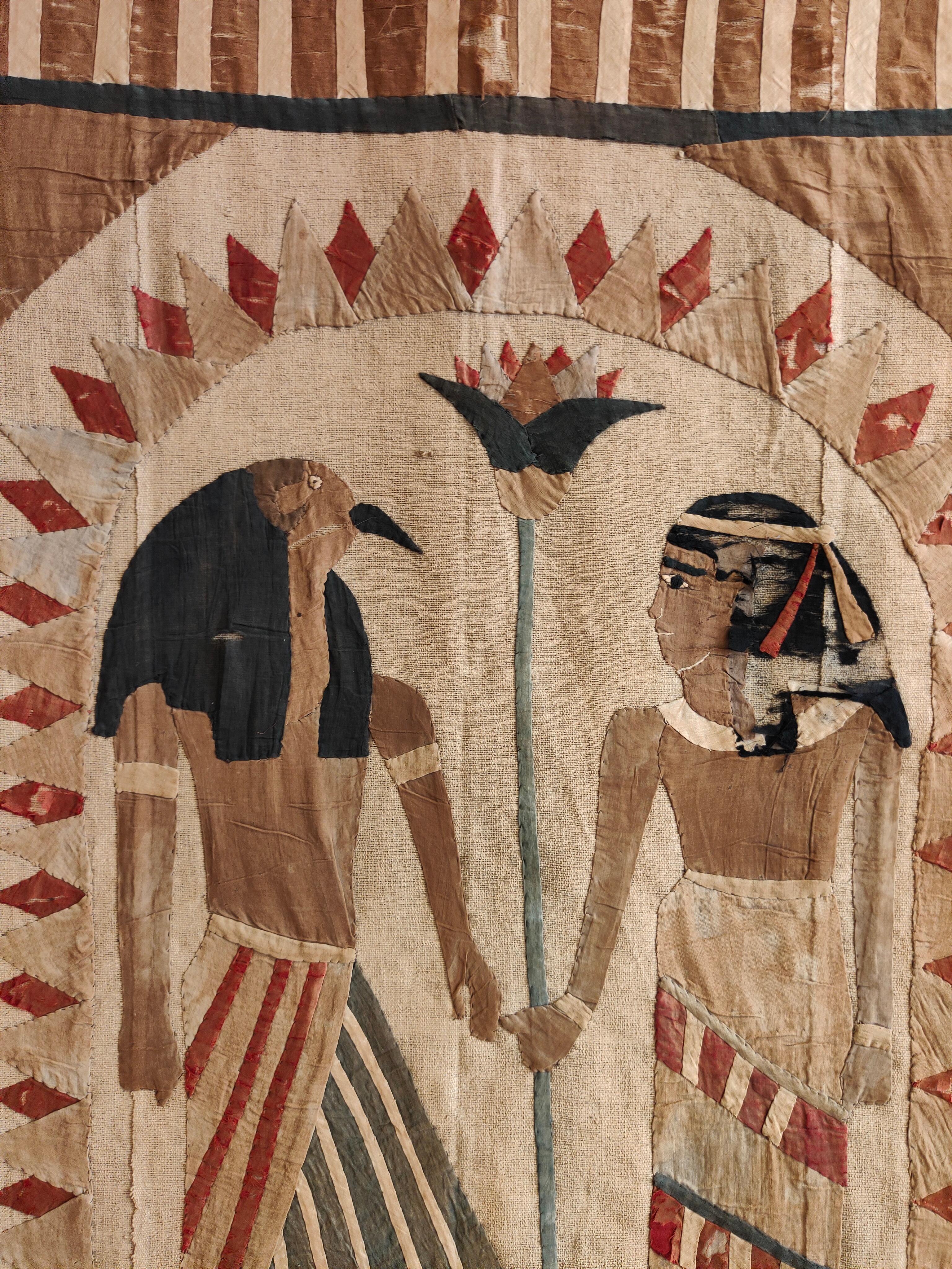 Old Egyptian Style Tapestry 1920s For Sale 5