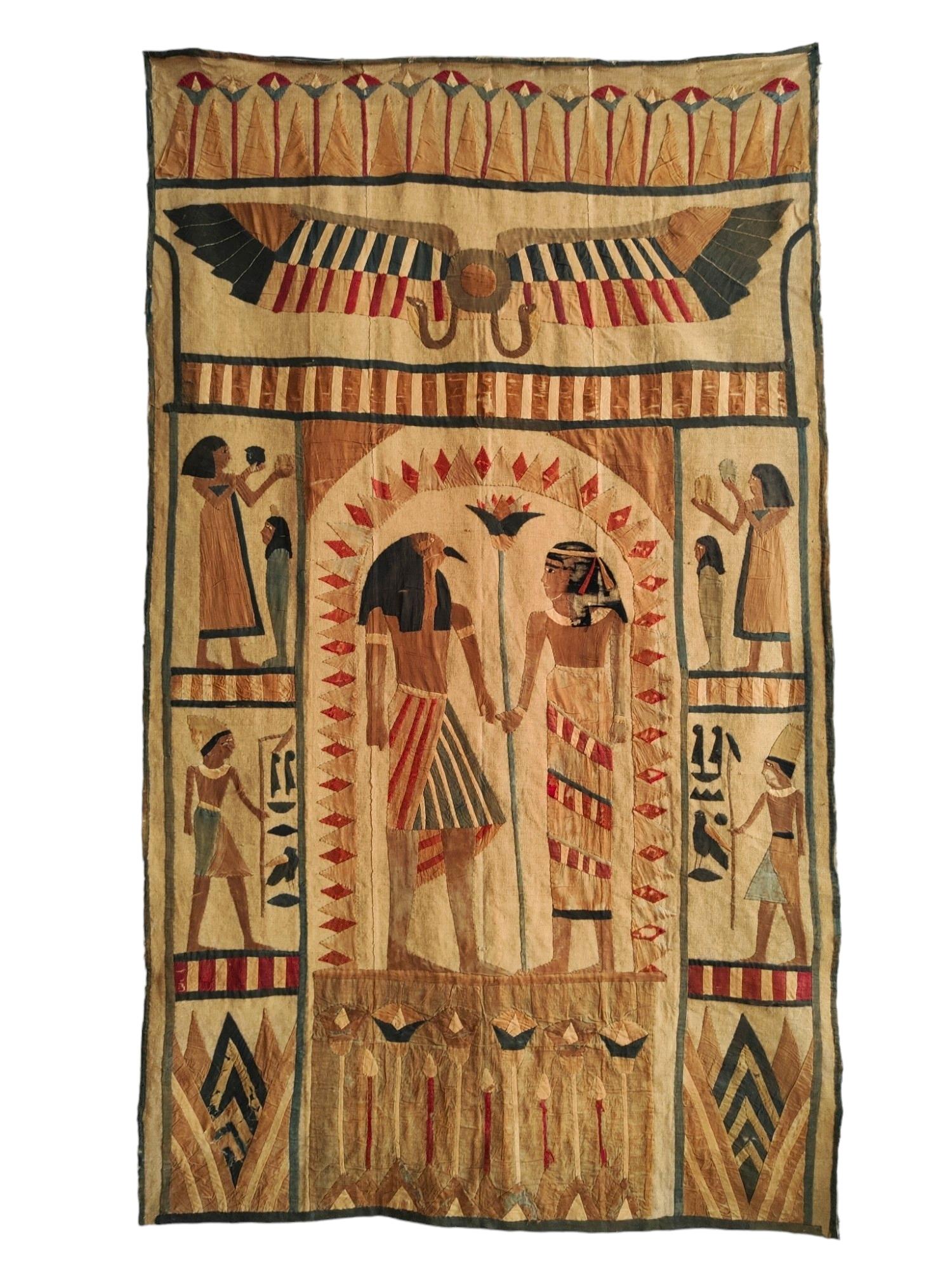 Altägyptischer Wandteppich 1920er Jahre im Angebot 12