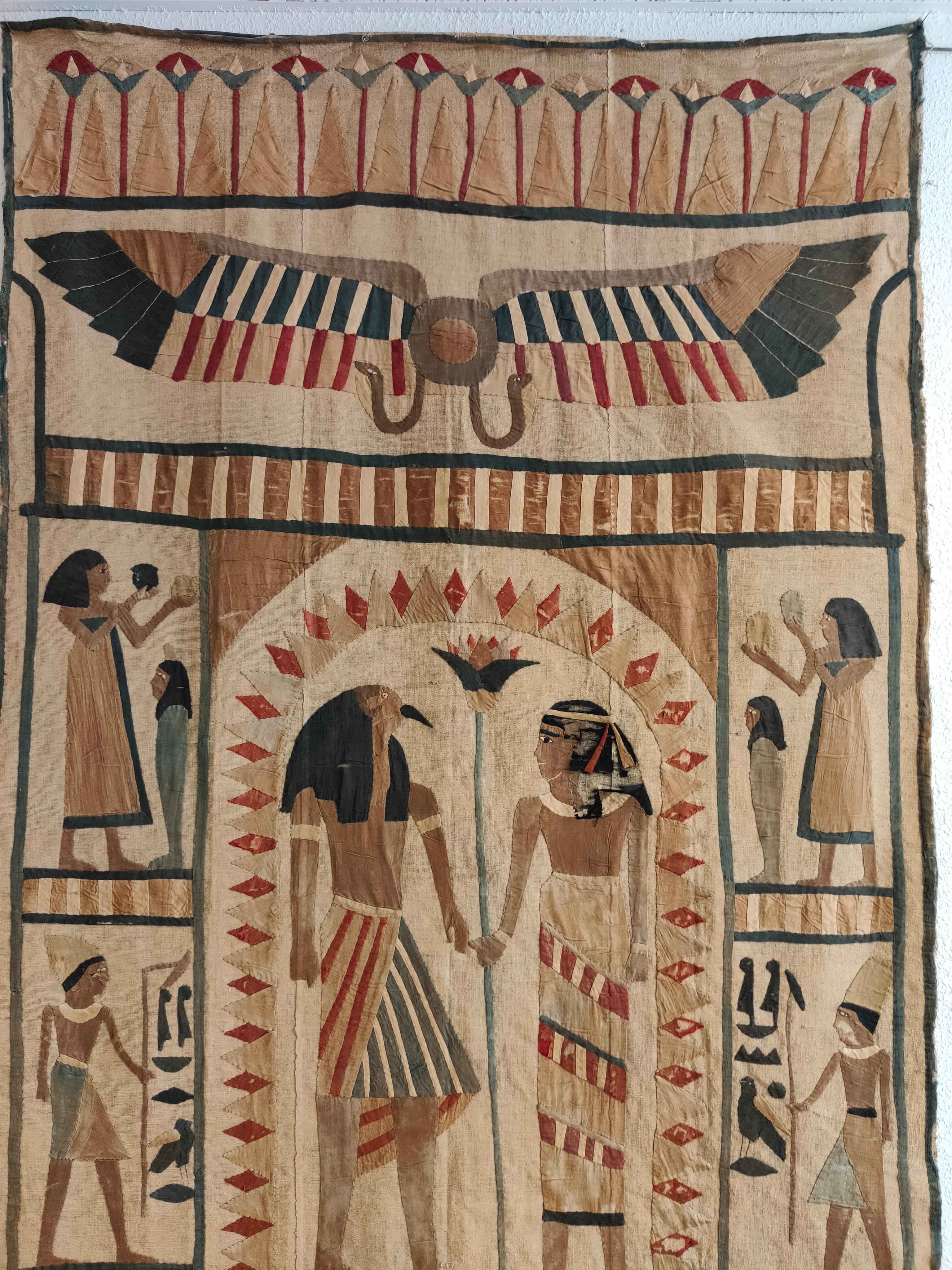 Altägyptischer Wandteppich 1920er Jahre im Angebot 1