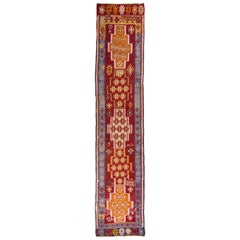 Vintage Old Runner Kilim Adana