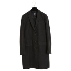 Abrigo recto Old England Manteau droit FR36 Antracita Chevrons UK8 US6