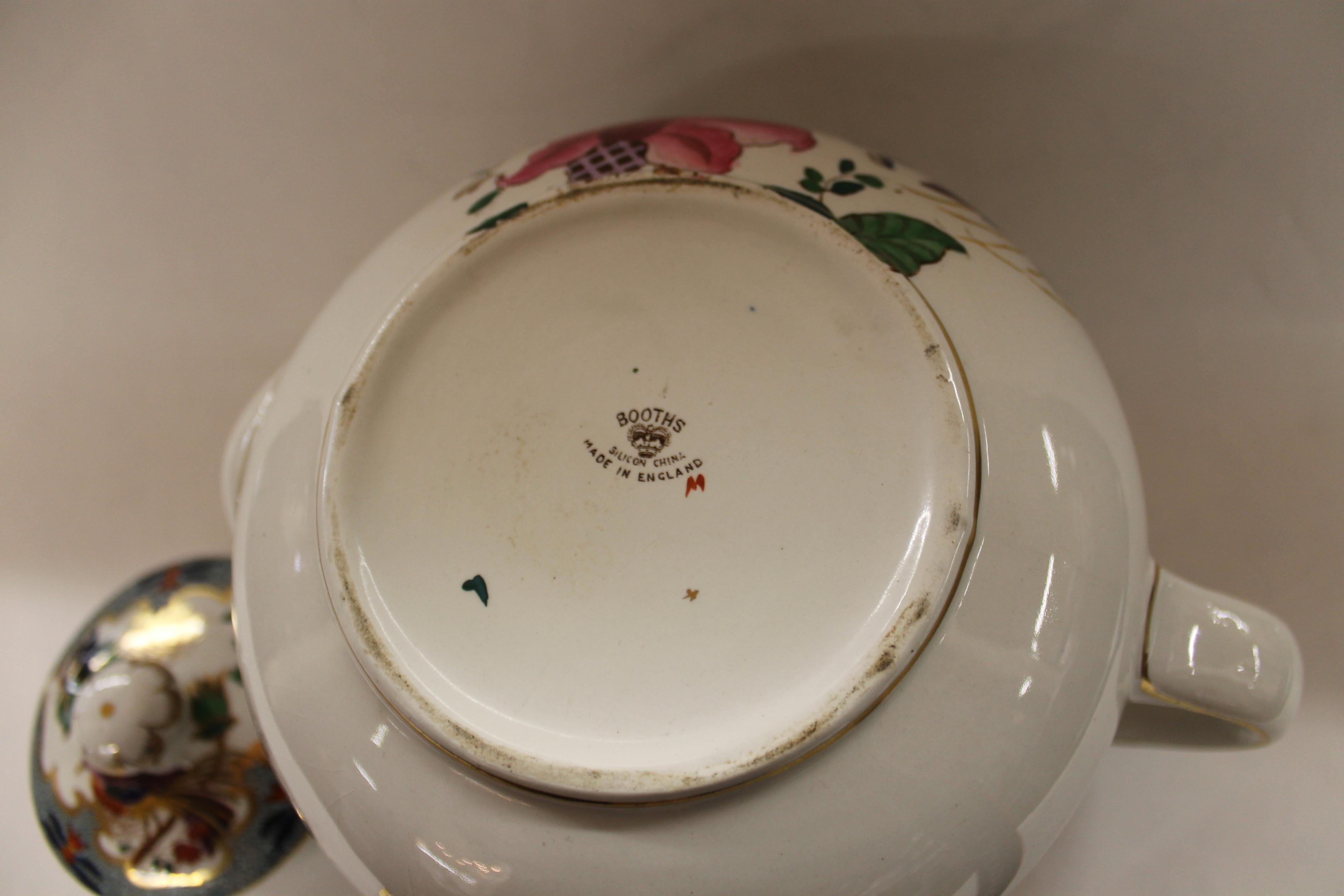 Old English Booth's Earthenware Hand Painted 