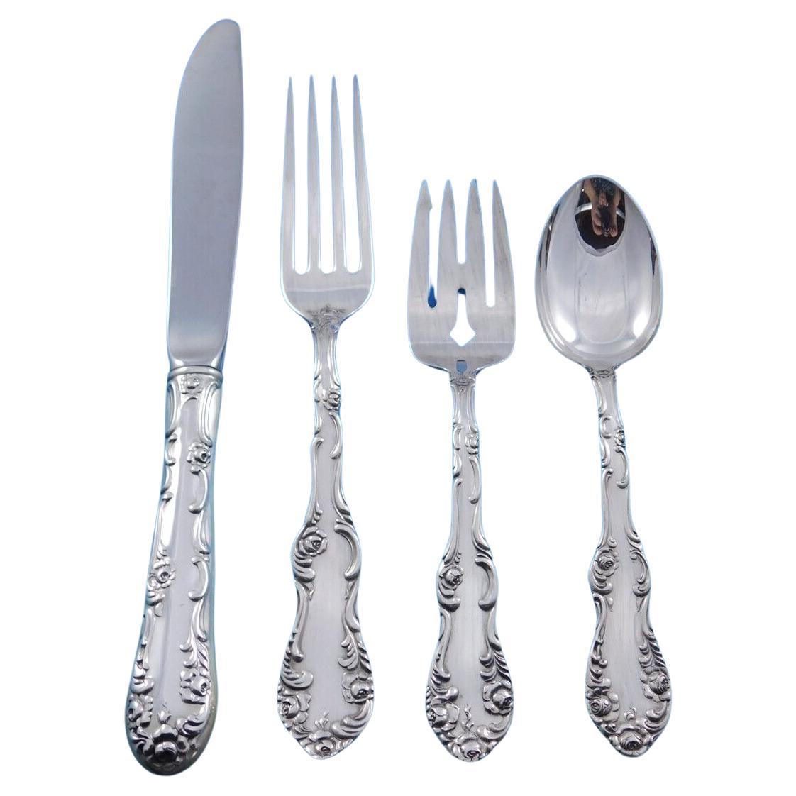Old English by Towle Sterling Silver Flatware Set for 8 Service 34 pieces en vente