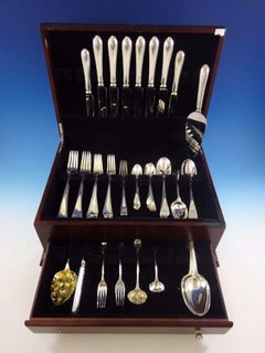 Old English by Various English Makers Sterling Silver Flatware Service 58 Pcs