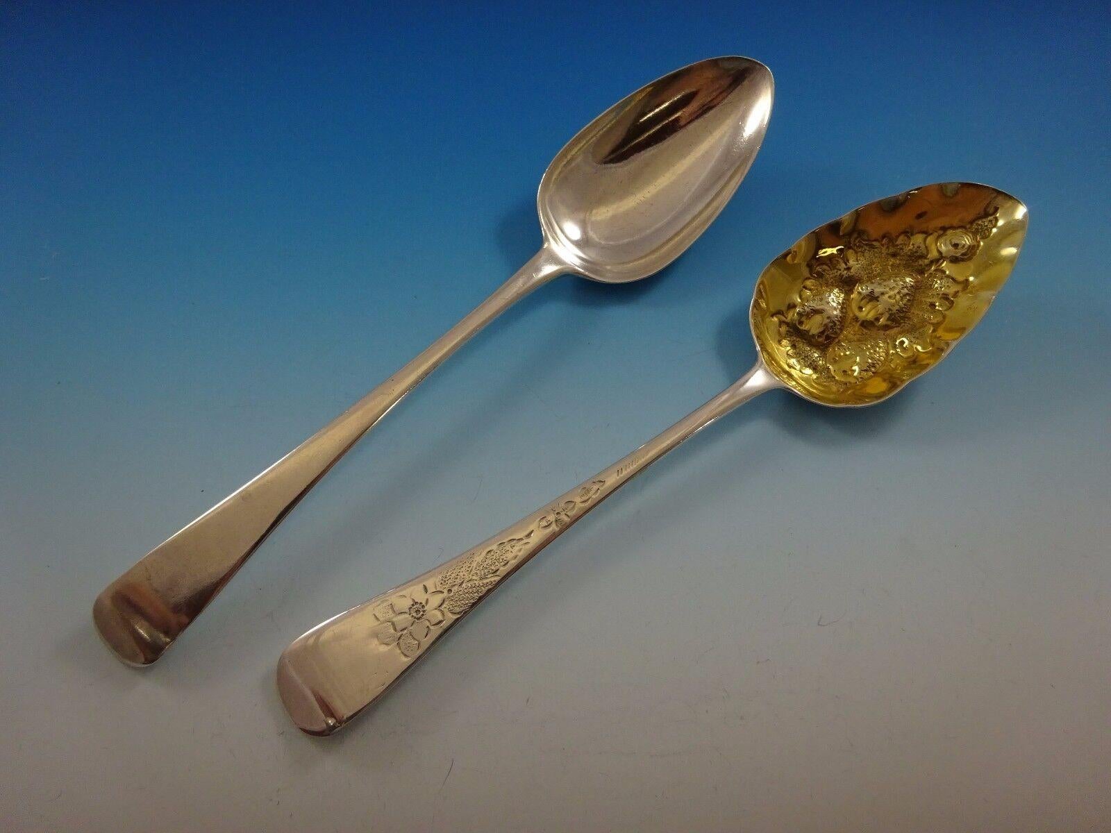 Old English by Various English Makers, 58-teiliges Tafelbesteck aus Sterlingsilber im Angebot 2