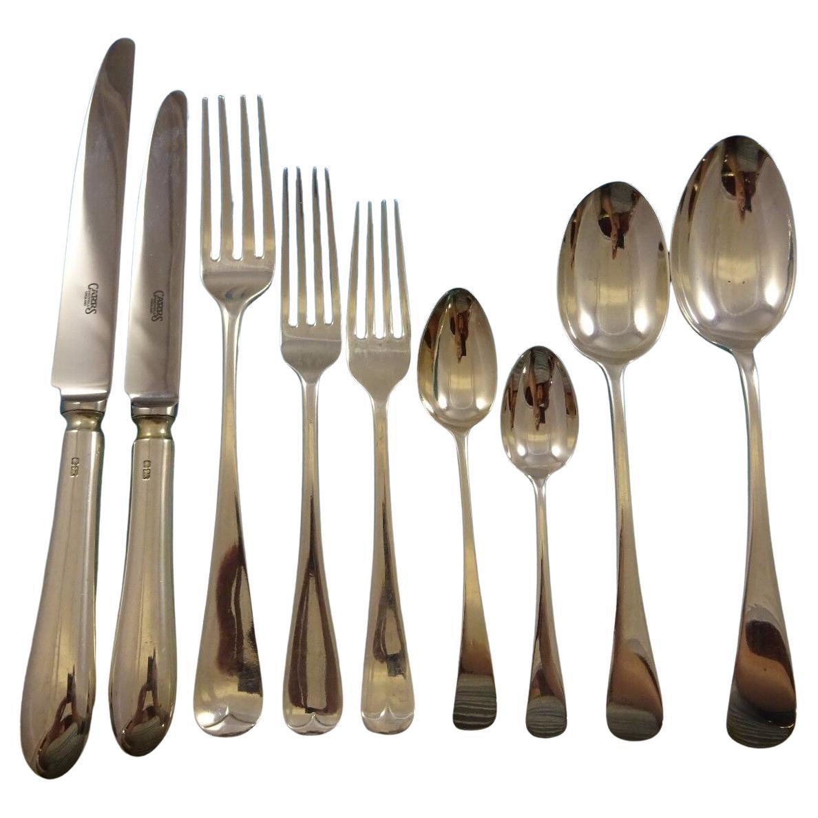 Old English by Various English Makers Sterling Silver Flatware Service 58 Pcs