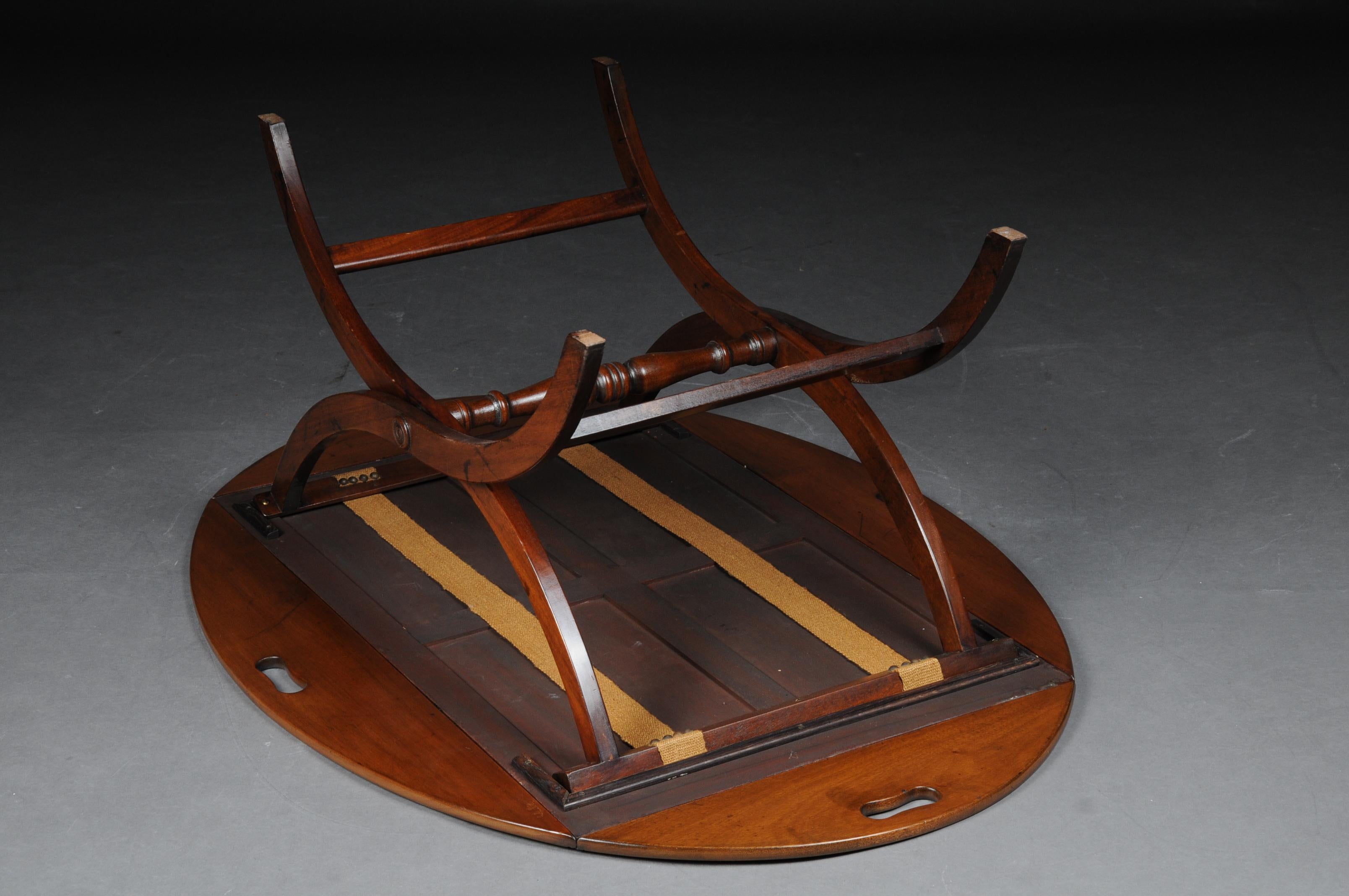 Old English Captain's Table / Coffee Table / Butler's Tray, Mahogany 6