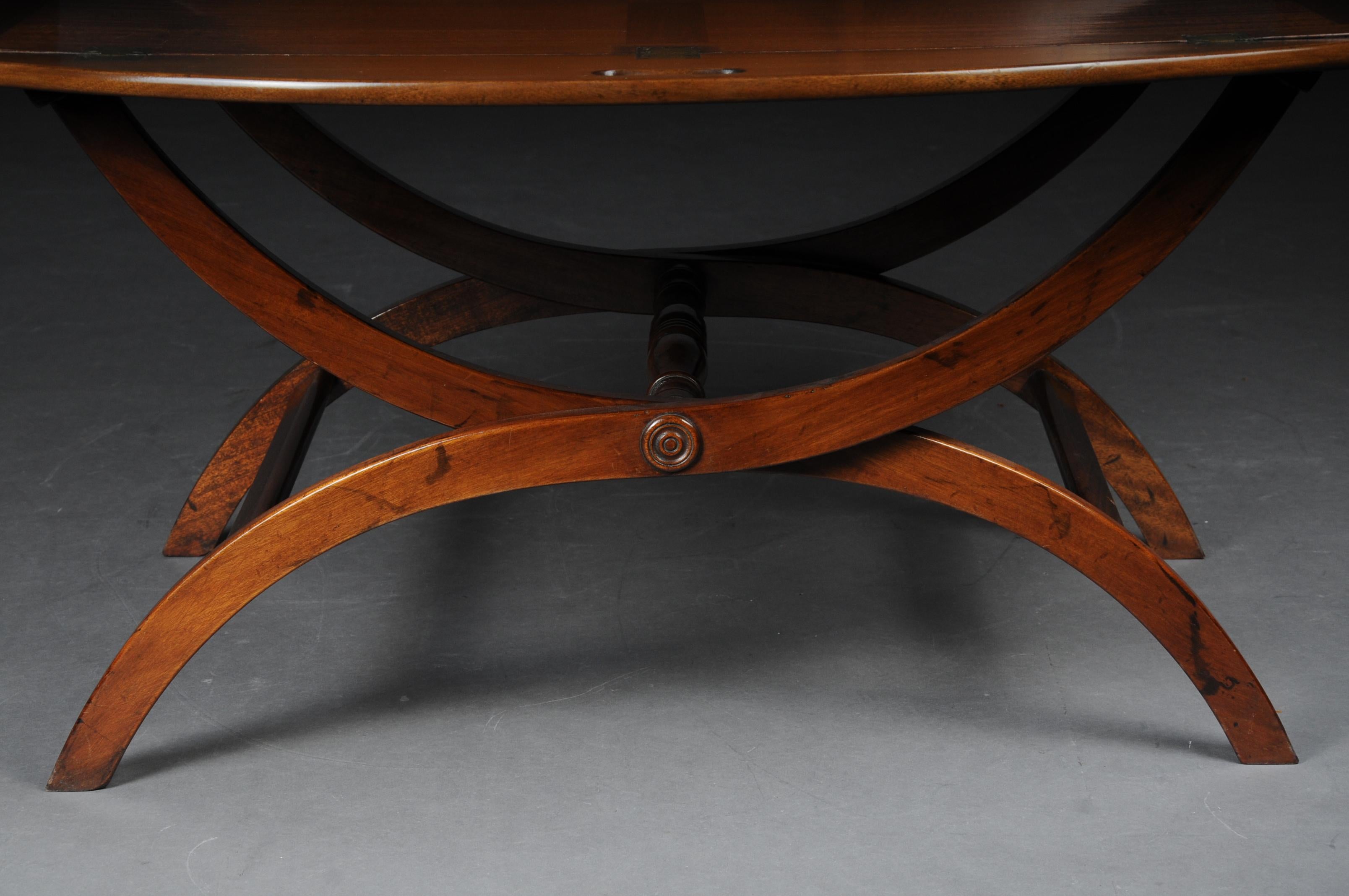 Old English Captain's Table / Coffee Table / Butler's Tray, Mahogany 1