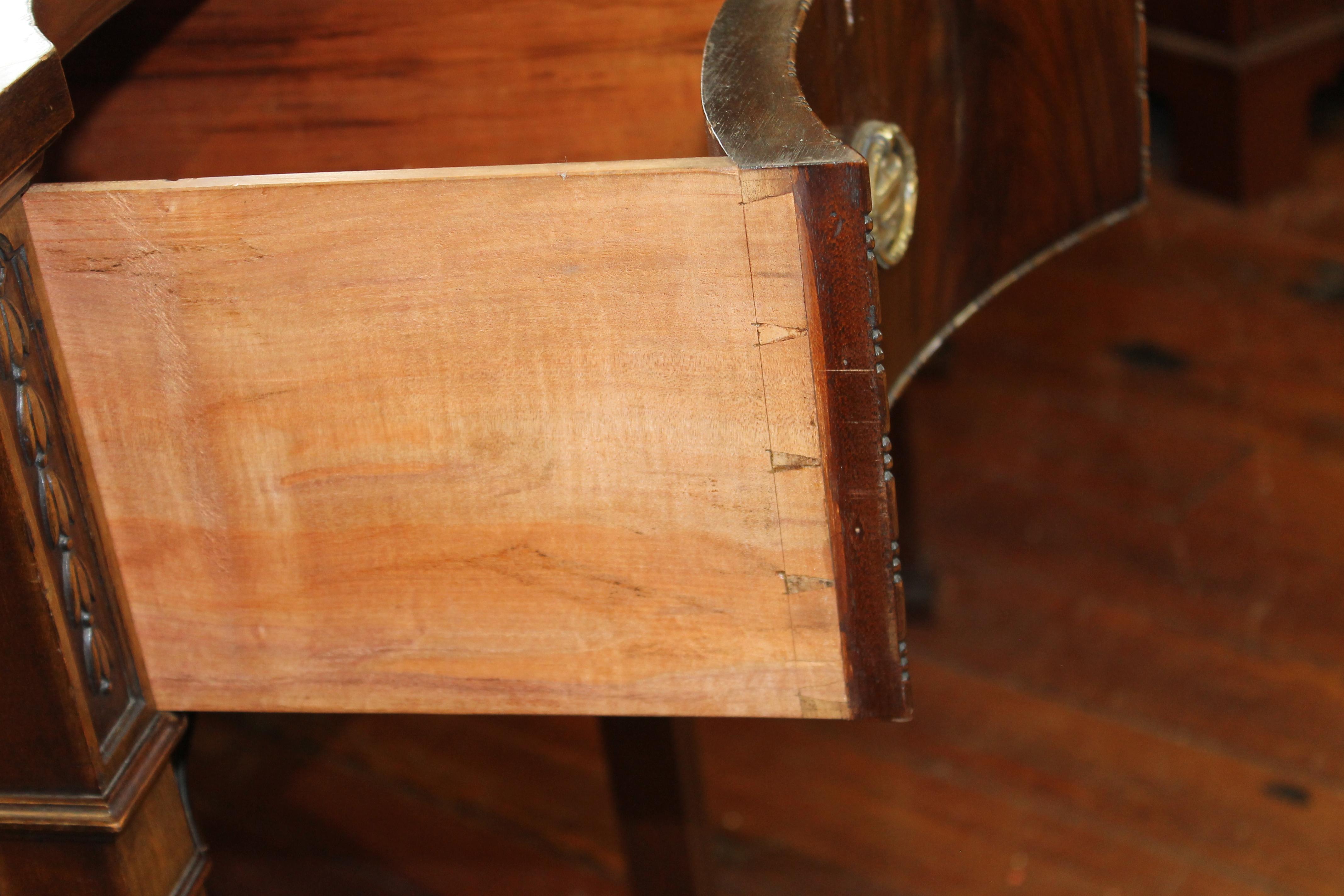 Old English Crotch or Flame Mahogany Serpentine Hepp, Sideboard/Huntboard 7