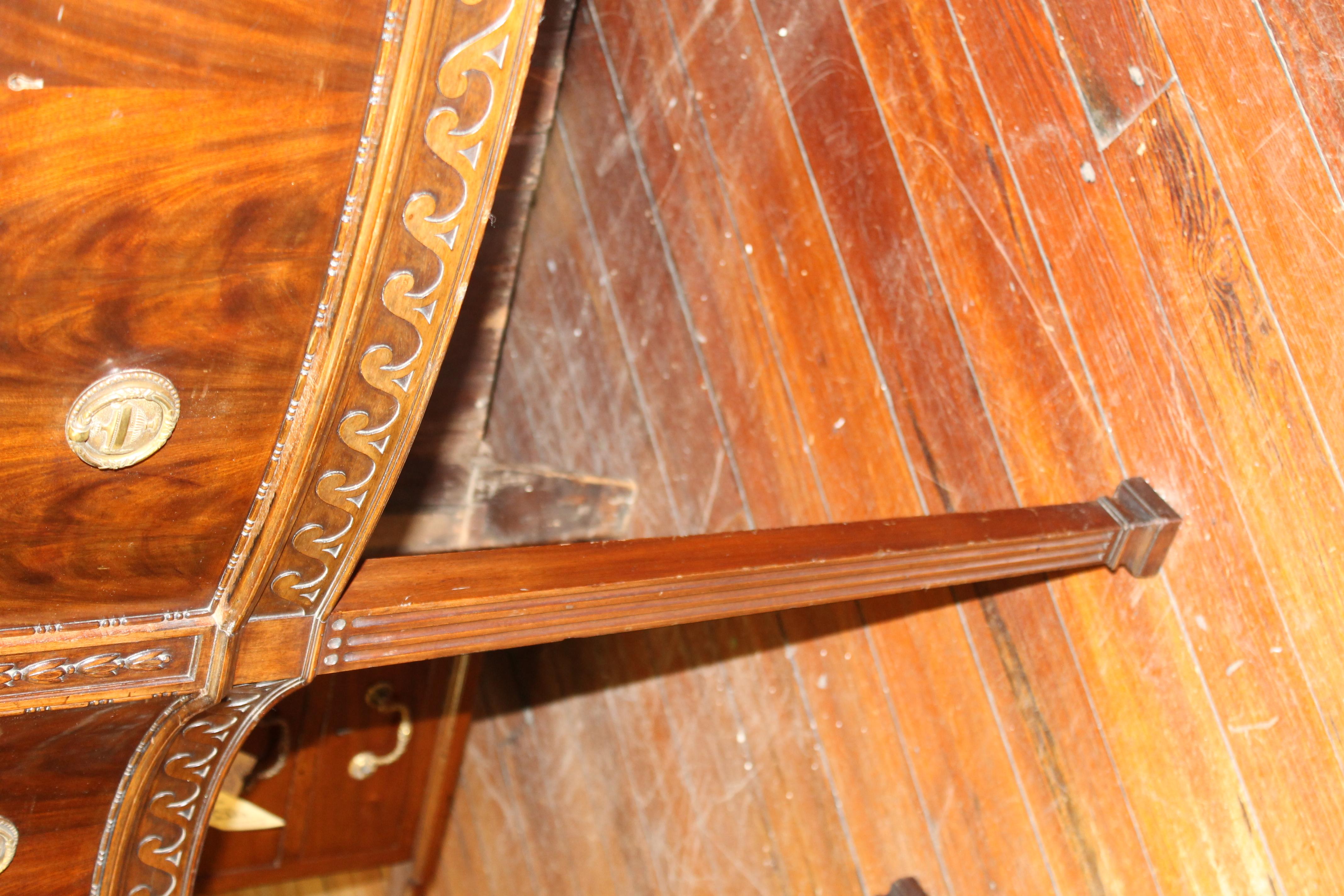 Old English Crotch or Flame Mahogany Serpentine Hepp, Sideboard/Huntboard 3