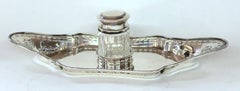 Old English Ellis Silver Plate Georgian Style, "Adam" Influenced Inkstand