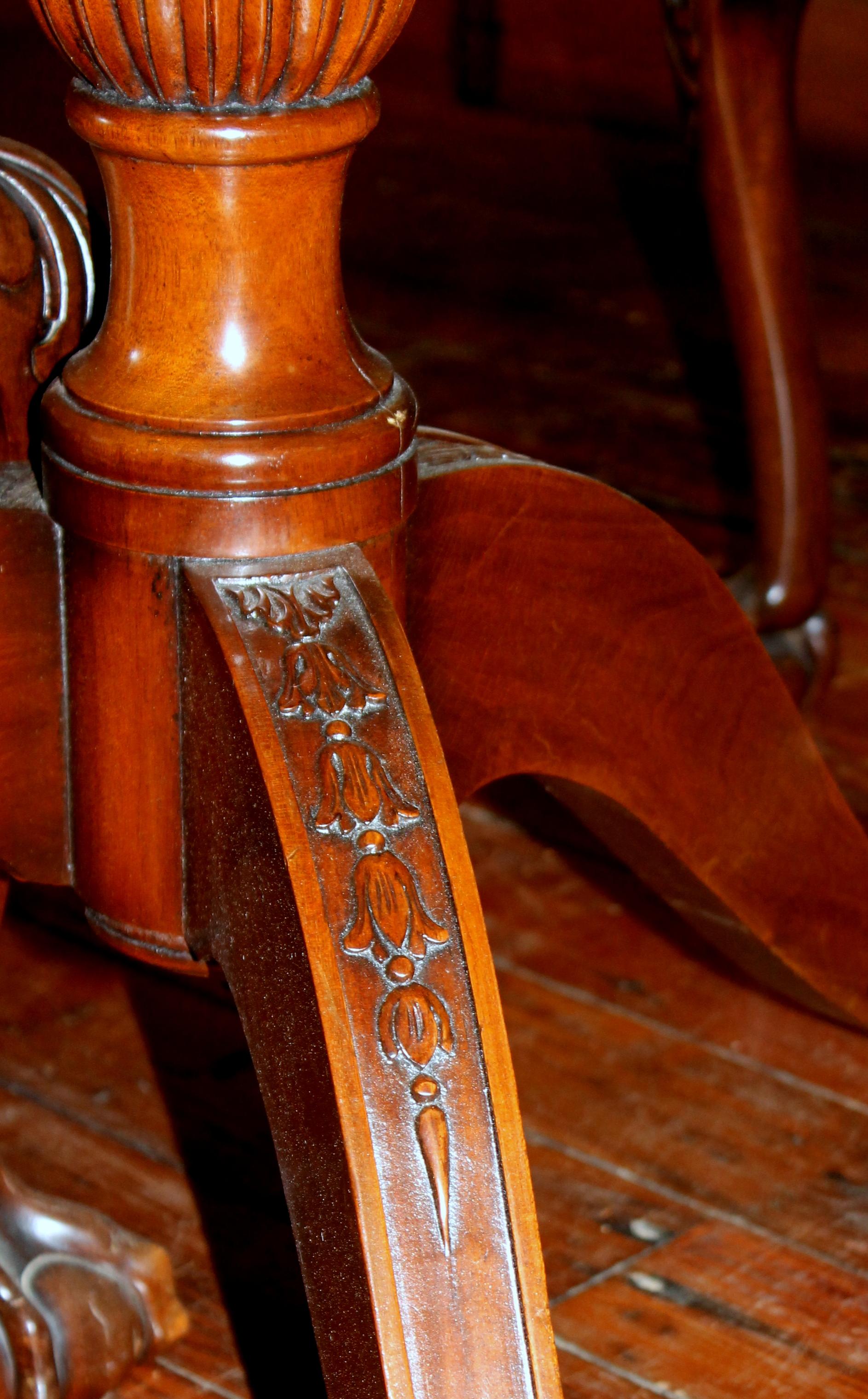Old English Figured Fiddle Grain Inlaid Mahogany 