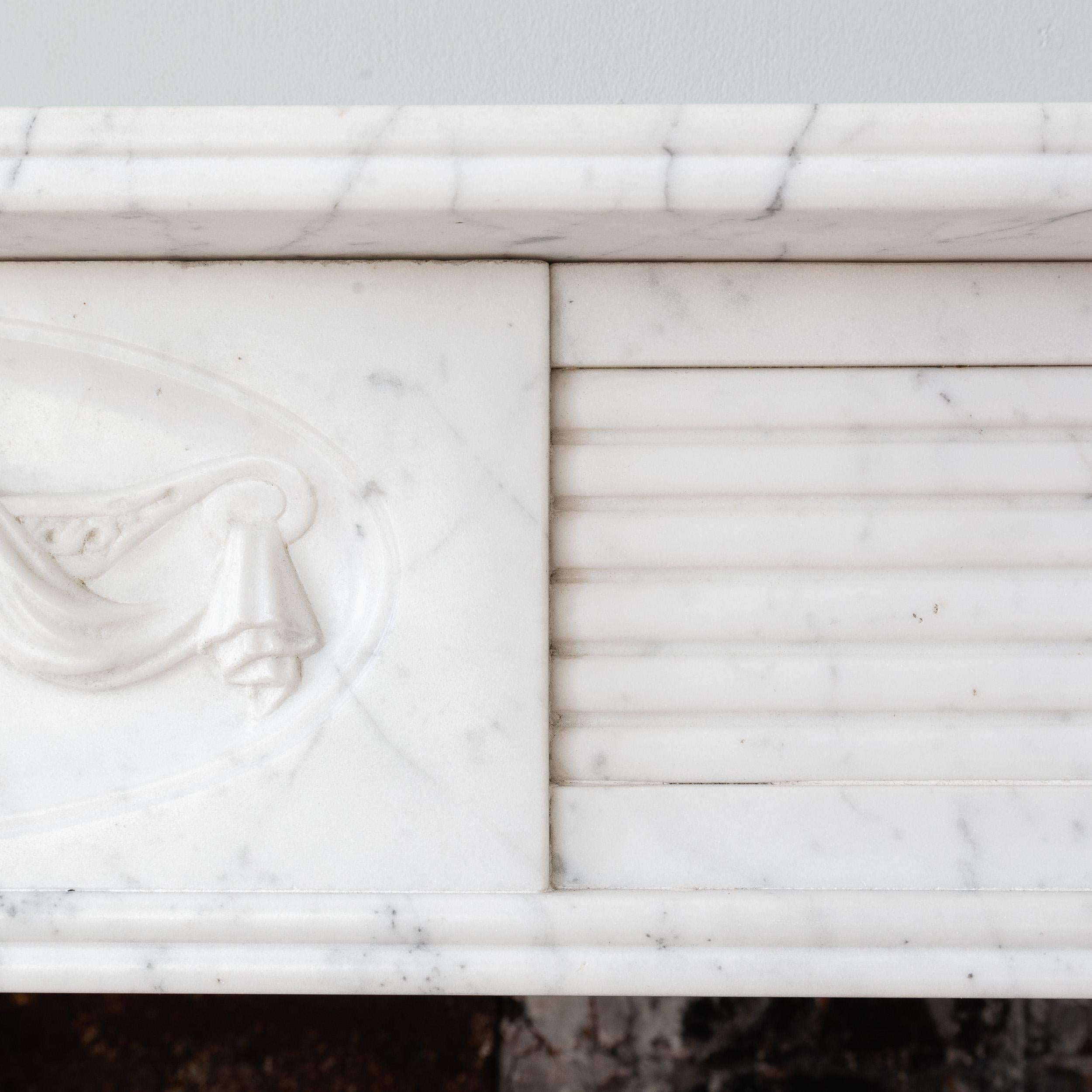 Marble ‘Old English’ Regency Style Fireplace For Sale