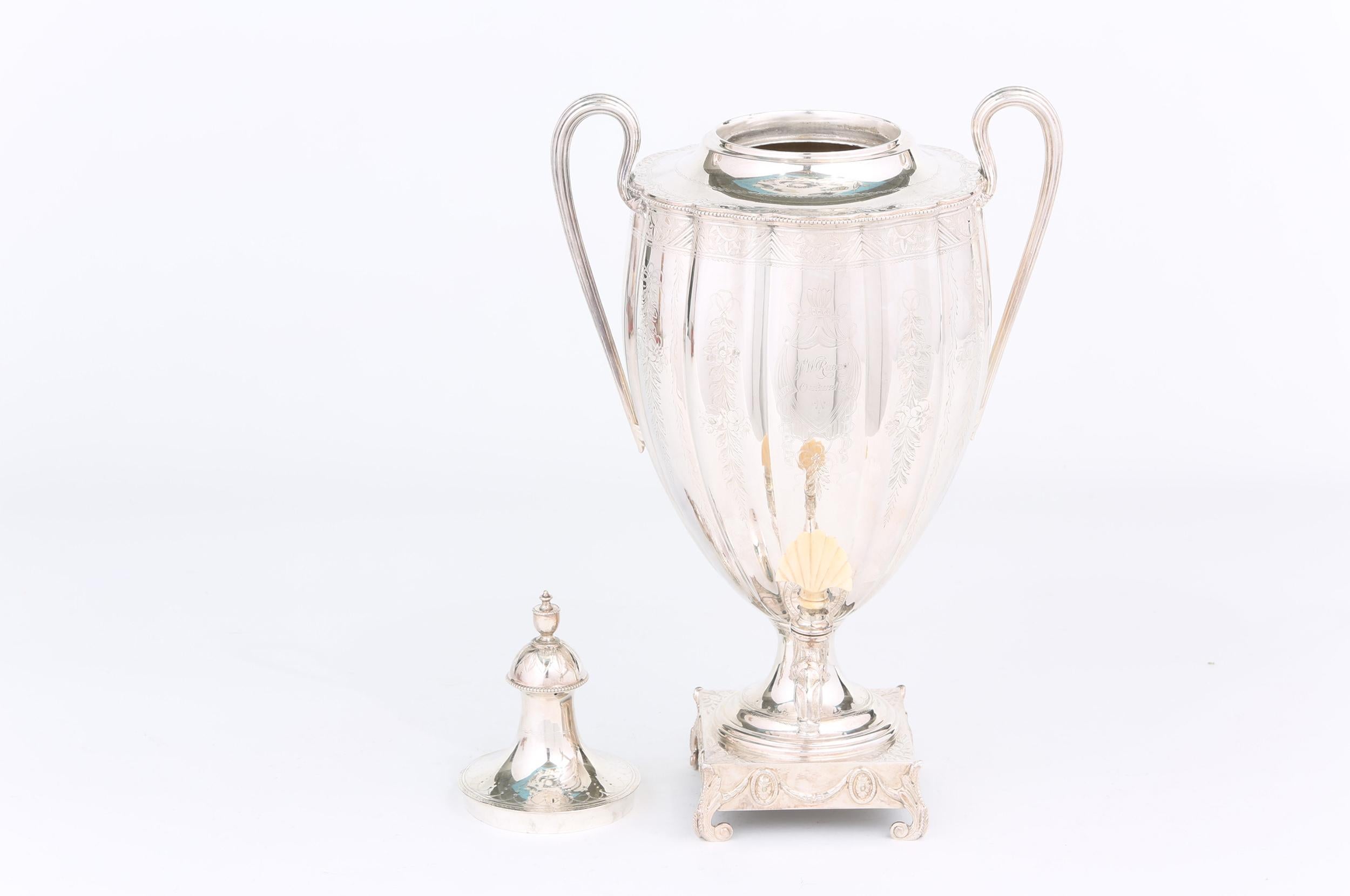 Old English Silver Plated Neo-Classical Samovar / Tea Urn  2
