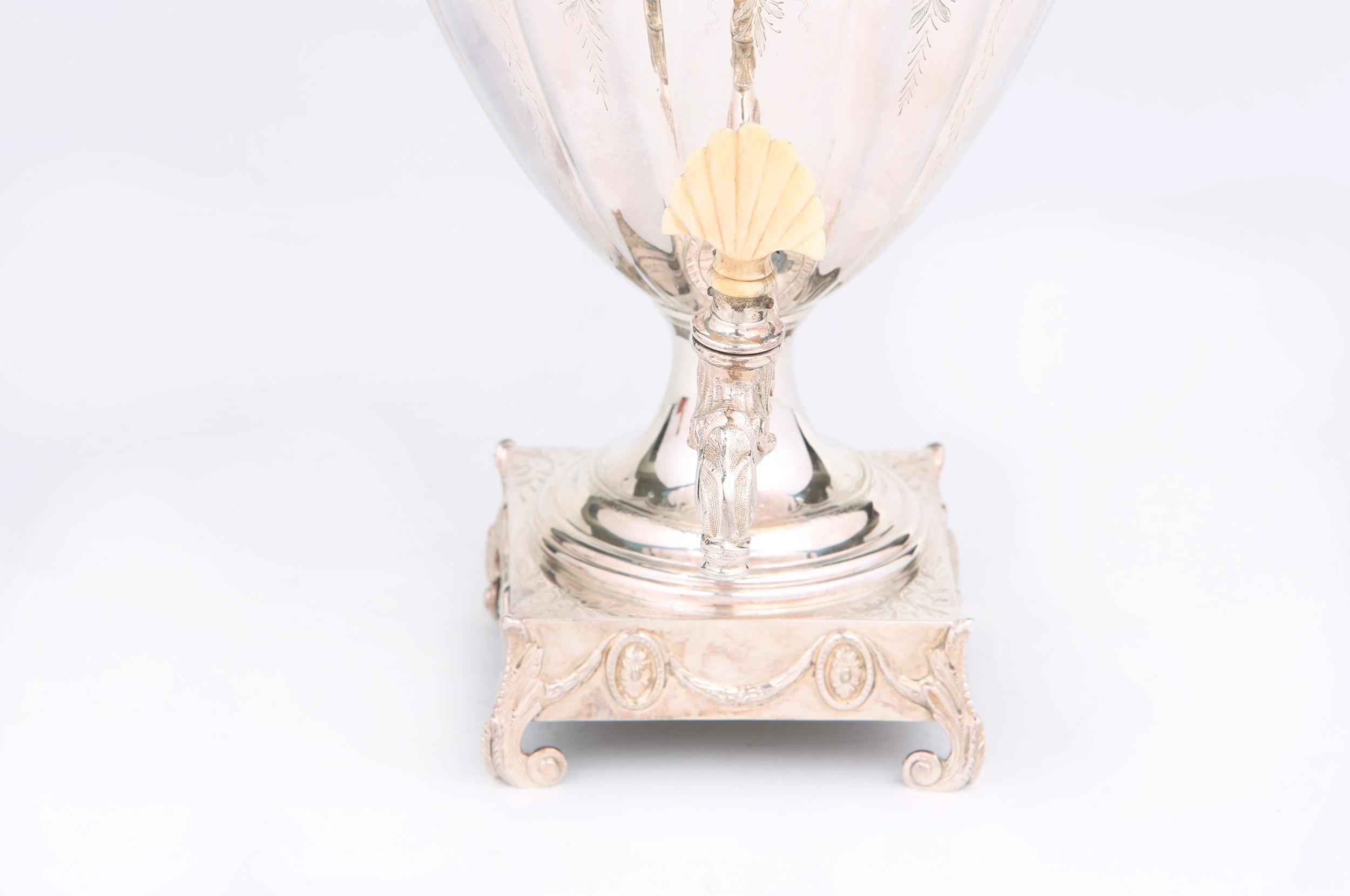Old English Silver Plated Neo-Classical Samovar / Tea Urn  3