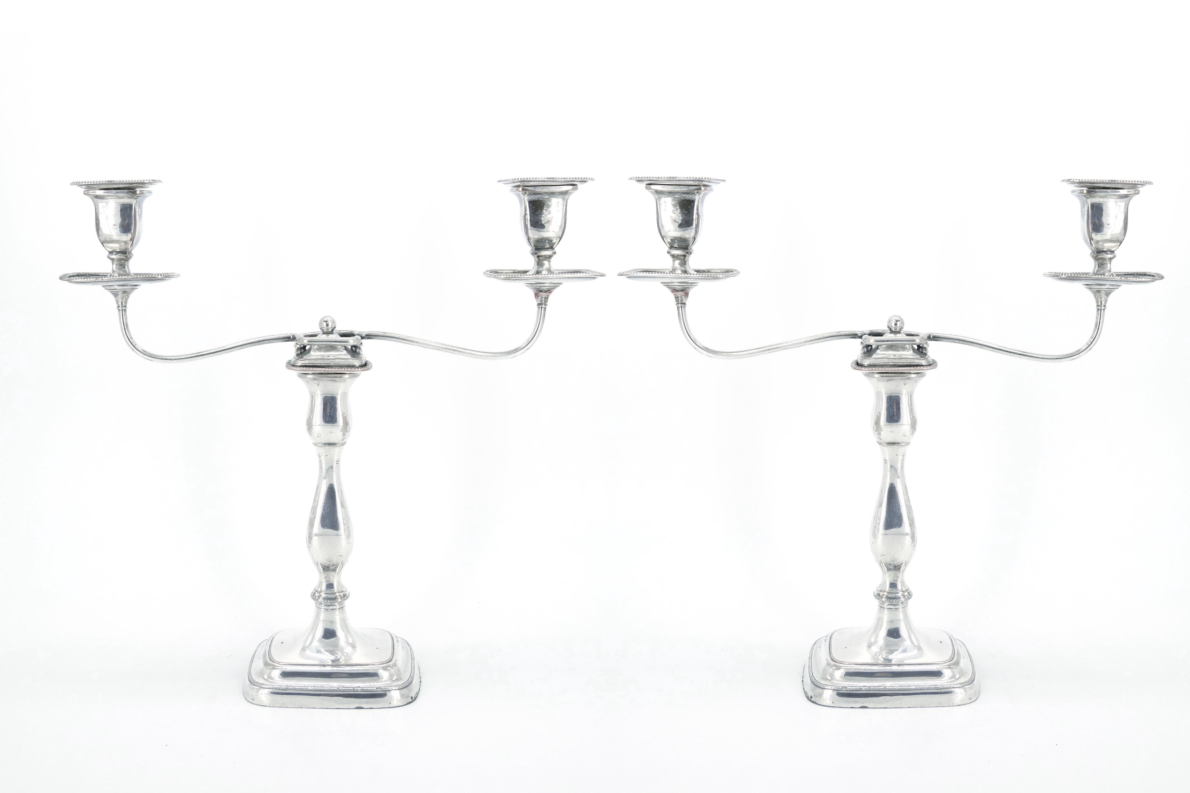 Old English Sheffield Silver Plate Tableware Pair Two Ram Candelabra For Sale 11