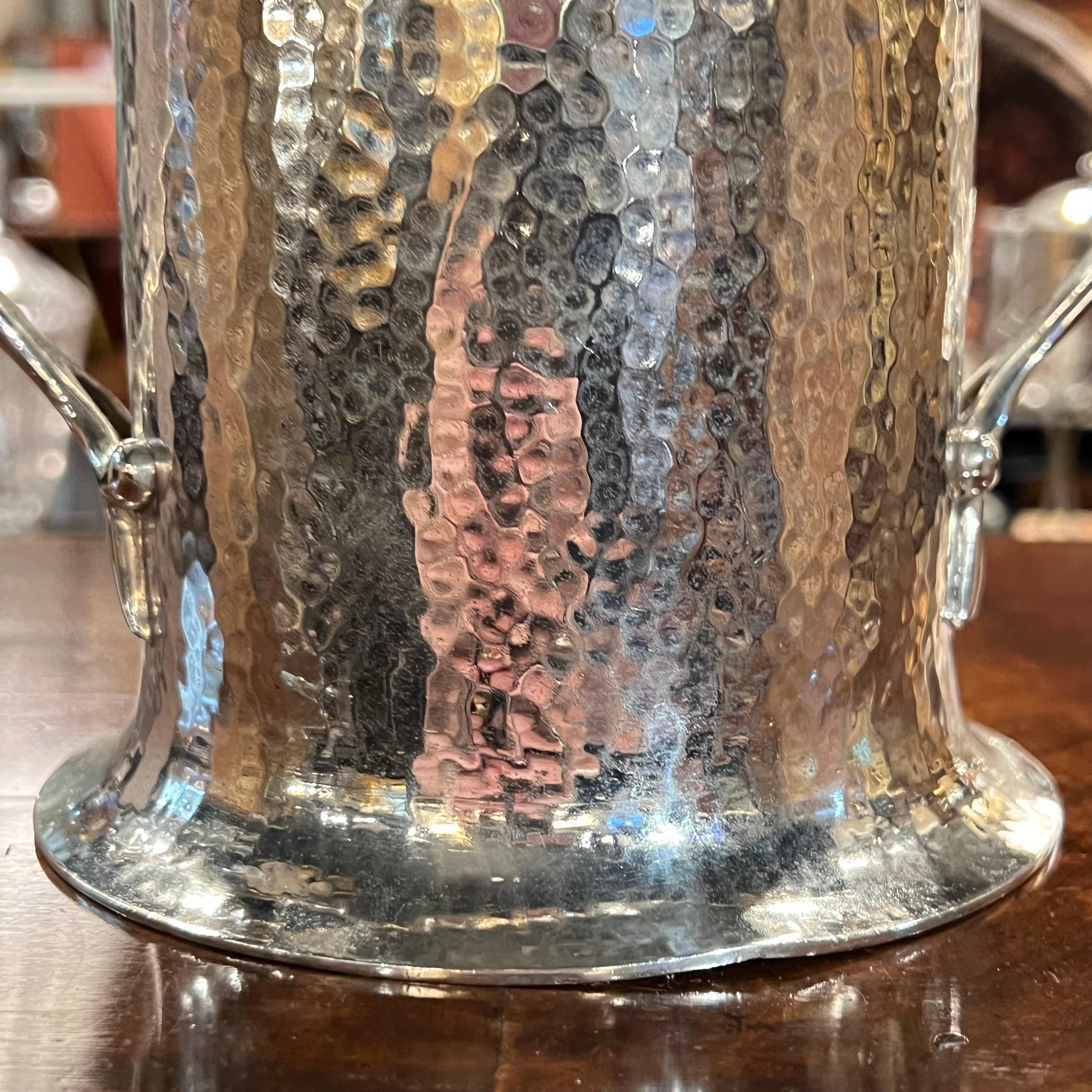 Old English Silver Plate Art Nouveau Style Ice Bucket For Sale 1