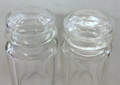 Old English Silver Plate Cut Crystal Double Jar Pickle Set, Elkington & Co.