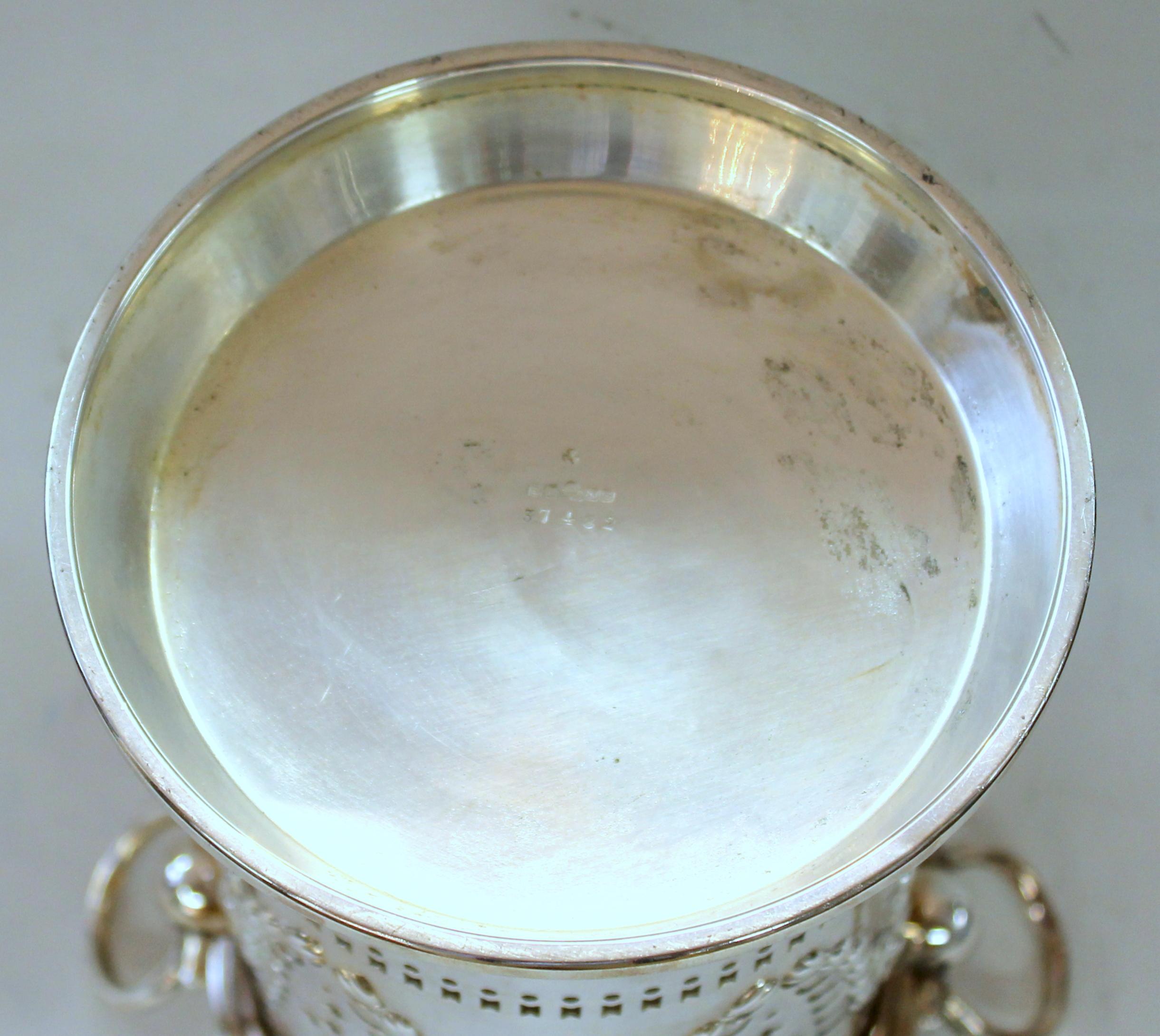 Hand-Crafted Old English Silver Plate Hand Chased 