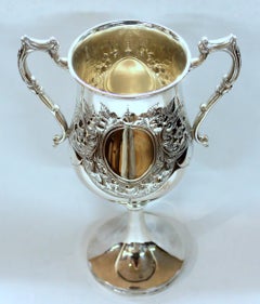 Old English Silver-plate Hand Chased Loving or Trophy Cup, Fattorini and Sons
