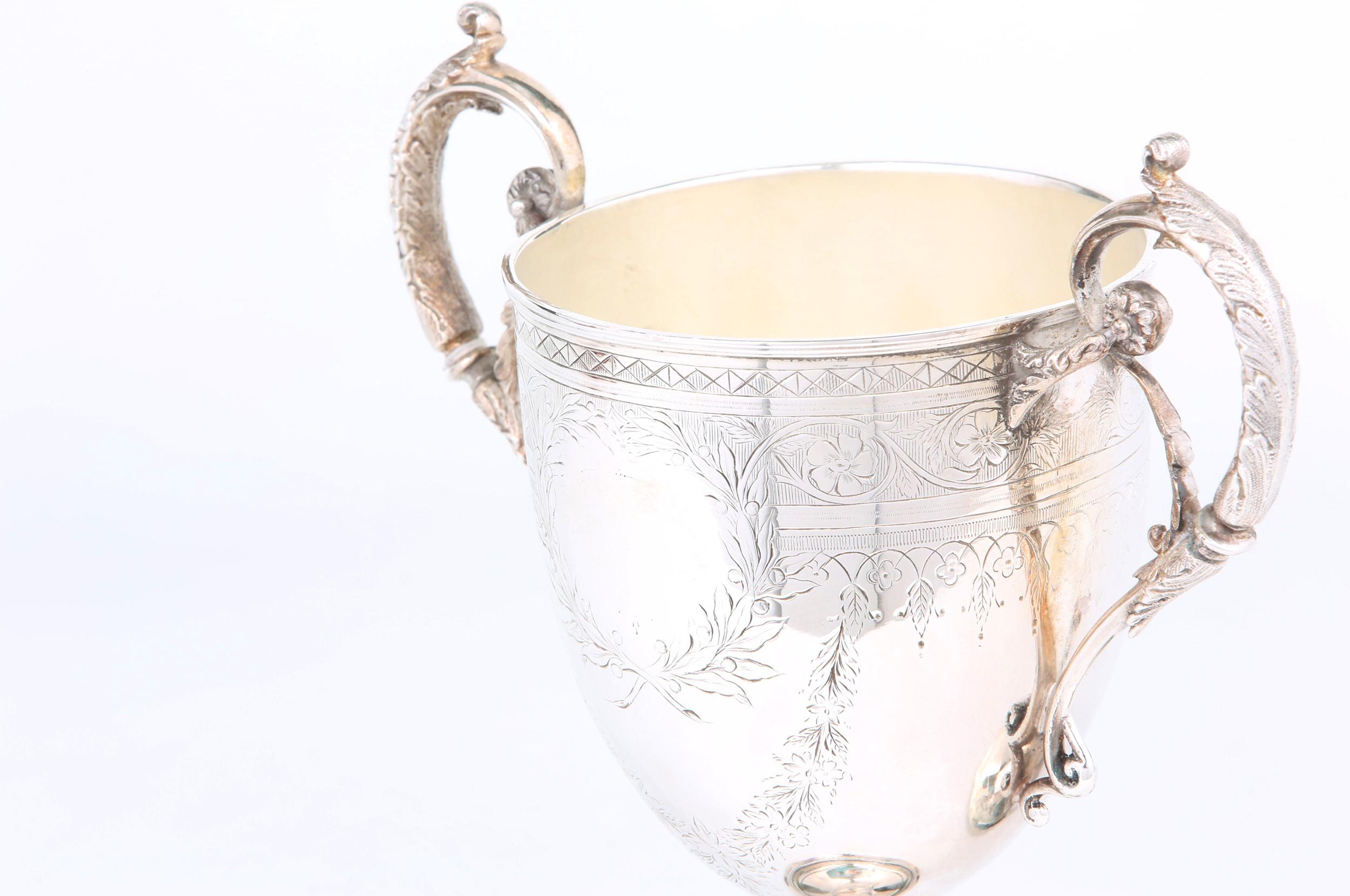 Mid-19th Century Old English Silver Plated Covered Urn For Sale