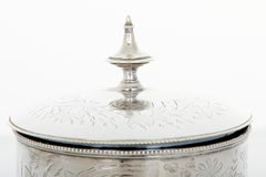 Old English Silver Plated Tea Caddy / Biscuit Box