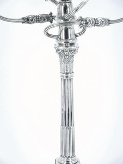 Old English Silverplate Five Light Candelabrum by James Dixon, circa 1860