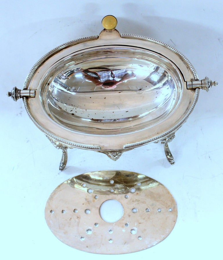 Old English Silverplate Revolving Butter Tureen, Wm. Hutton and Sons
