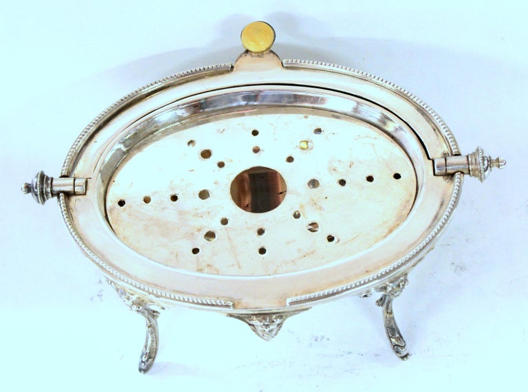 Old English Silverplate Revolving Butter Tureen, Wm. Hutton and Sons